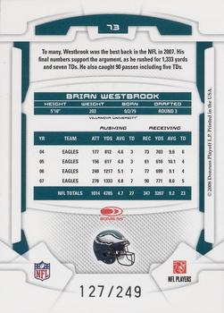 2008 Leaf Rookies & Stars - Longevity Silver #73 Brian Westbrook Back