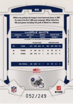 2008 Leaf Rookies & Stars - Longevity Silver #95 LenDale White Back