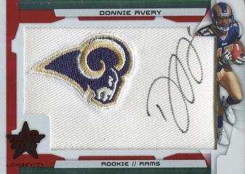 2008 Leaf Rookies & Stars Longevity - Rookie Autographs Ruby #216 Donnie Avery Front