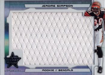 2008 Leaf Rookies & Stars Longevity - Rookie Jersey Jumbo Swatch #229 Jerome Simpson Front