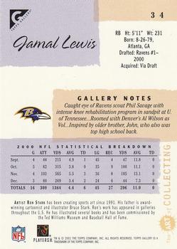 2001 Topps Gallery #34 Jamal Lewis Back