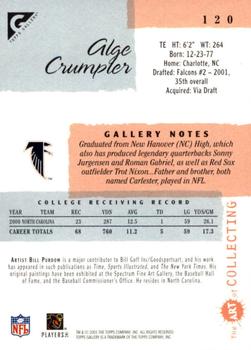 2001 Topps Gallery #120 Alge Crumpler Back