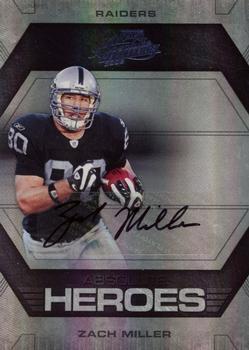 2008 Playoff Absolute Memorabilia - Absolute Heroes Autographs Spectrum #AH-30 Zach Miller Front