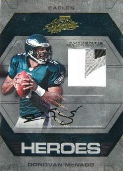 2008 Playoff Absolute Memorabilia - Absolute Heroes Materials Autographs Prime #AH-1 Donovan McNabb Front