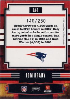 2008 Playoff Absolute Memorabilia - Canton Absolutes #CA-6 Tom Brady Back