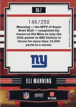 2008 Playoff Absolute Memorabilia - Canton Absolutes #CA-7 Eli Manning Back