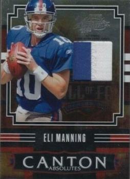 2008 Playoff Absolute Memorabilia - Canton Absolutes Materials Prime #CA-7 Eli Manning Front