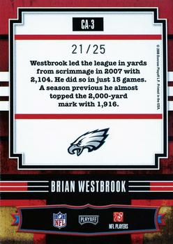 2008 Playoff Absolute Memorabilia - Canton Absolutes Spectrum #CA-3 Brian Westbrook Back