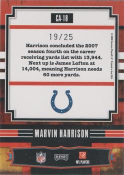 2008 Playoff Absolute Memorabilia - Canton Absolutes Spectrum #CA-18 Marvin Harrison Back