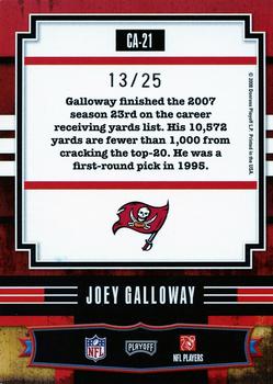 2008 Playoff Absolute Memorabilia - Canton Absolutes Spectrum #CA-21 Joey Galloway Back