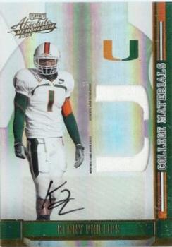 2008 Playoff Absolute Memorabilia - College Materials Autographs #11 Kenny Phillips Front