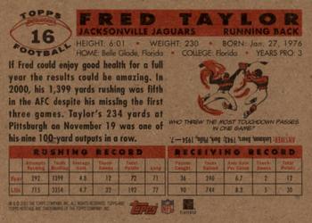 2001 Topps Heritage #16 Fred Taylor Back