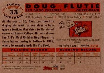 2001 Topps Heritage #33 Doug Flutie Back