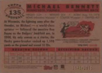 2001 Topps Heritage #135 Michael Bennett Back