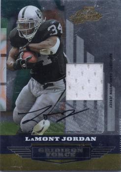 2008 Playoff Absolute Memorabilia - Gridiron Force Material Autographs #GF-20 LaMont Jordan Front