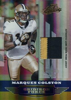 2008 Playoff Absolute Memorabilia - Gridiron Force Material Prime #GF-21 Marques Colston Front