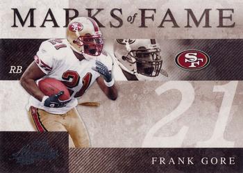 2008 Playoff Absolute Memorabilia - Marks of Fame #MOF-7 Frank Gore Front