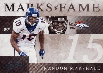 2008 Playoff Absolute Memorabilia - Marks of Fame #MOF-28 Brandon Marshall Front