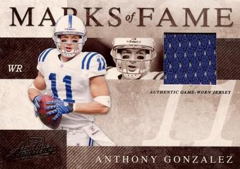 2008 Playoff Absolute Memorabilia - Marks of Fame Materials #MOF-2 Anthony Gonzalez Front