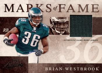 2008 Playoff Absolute Memorabilia - Marks of Fame Materials #MOF-3 Brian Westbrook Front