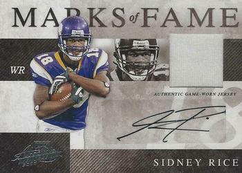 2008 Playoff Absolute Memorabilia - Marks of Fame Materials Autographs #MOF-17 Sidney Rice Front
