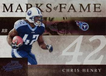 2008 Playoff Absolute Memorabilia - Marks of Fame Spectrum #MOF-5 Chris Henry Front