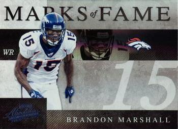 2008 Playoff Absolute Memorabilia - Marks of Fame Spectrum #MOF-28 Brandon Marshall Front