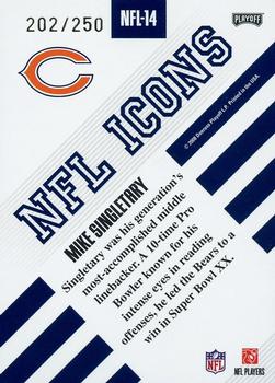 2008 Playoff Absolute Memorabilia - NFL Icons #NFL-14 Mike Singletary Back