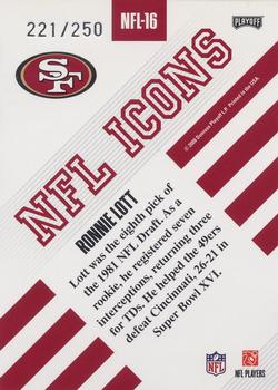 2008 Playoff Absolute Memorabilia - NFL Icons #NFL-16 Ronnie Lott Back