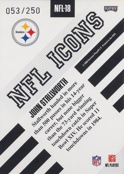 2008 Playoff Absolute Memorabilia - NFL Icons #NFL-18 John Stallworth Back