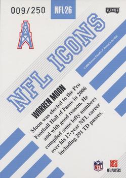 2008 Playoff Absolute Memorabilia - NFL Icons #NFL-26 Warren Moon Back