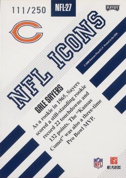 2008 Playoff Absolute Memorabilia - NFL Icons #NFL-27 Gale Sayers Back