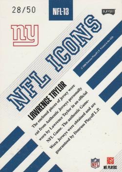 2008 Playoff Absolute Memorabilia - NFL Icons Materials #NFL-13 Lawrence Taylor Back