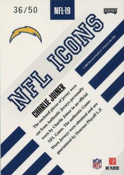 2008 Playoff Absolute Memorabilia - NFL Icons Materials #NFL-19 Charlie Joiner Back