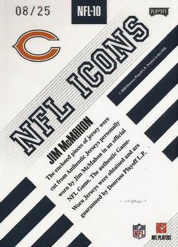 2008 Playoff Absolute Memorabilia - NFL Icons Materials Prime #NFL-10 Jim McMahon Back