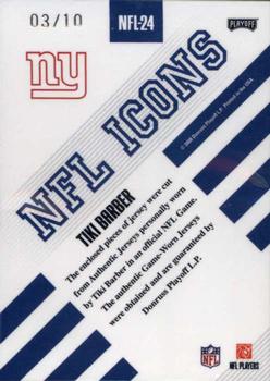 2008 Playoff Absolute Memorabilia - NFL Icons Materials Spectrum Prime #NFL-24 Tiki Barber Back