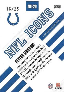 2008 Playoff Absolute Memorabilia - NFL Icons Spectrum #NFL-29 Peyton Manning Back