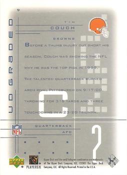 2001 UD Graded #9 Tim Couch Back