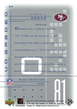 2001 UD Graded #39 Terrell Owens Back