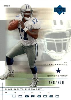 2001 UD Graded #70 Quincy Carter Front