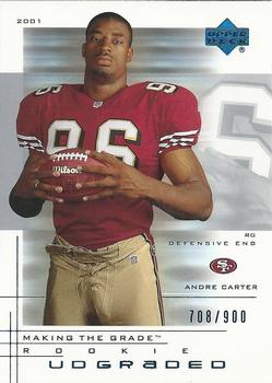 2001 UD Graded #87 Andre Carter Front