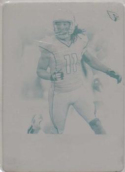 2008 Playoff Absolute Memorabilia - Printing Plates Cyan #4 Larry Fitzgerald Front