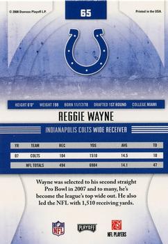 2008 Playoff Absolute Memorabilia - Retail #65 Reggie Wayne Back