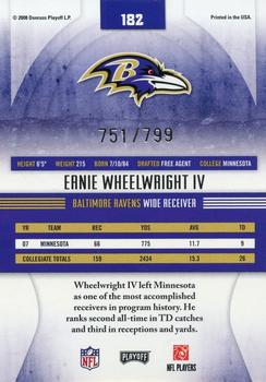 2008 Playoff Absolute Memorabilia - Retail #182 Ernie Wheelwright IV Back