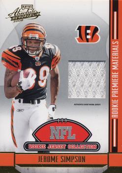 2008 Playoff Absolute Memorabilia - Rookie Jersey Collection #10 Jerome Simpson Front
