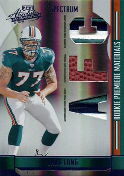 2008 Playoff Absolute Memorabilia - Rookie Premiere Materials AFC/NFC Spectrum Prime #284 Jake Long Front