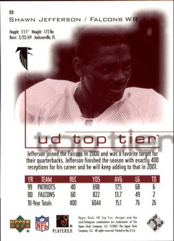 2001 Upper Deck Top Tier #8 Shawn Jefferson Back