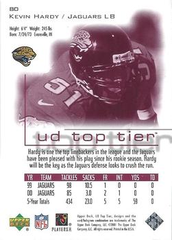 2001 Upper Deck Top Tier #80 Kevin Hardy Back