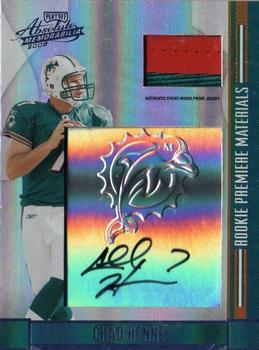 2008 Playoff Absolute Memorabilia - Rookie Premiere Materials Autographs Embossed Hologram Prime #251 Chad Henne Front