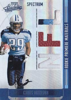 2008 Playoff Absolute Memorabilia - Rookie Premiere Materials Autographs NFL Spectrum Prime #276 Chris Johnson Front